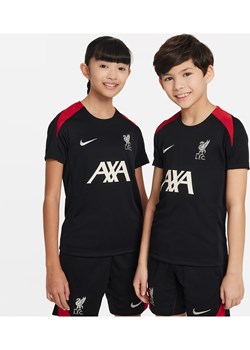Dzianinowa koszulka piłkarska z krótkim rękawem dla dużych dzieci Nike Dri-FIT Liverpool F.C. Strike - Czerń ze sklepu Nike poland w kategorii T-shirty chłopięce - zdjęcie 173289316