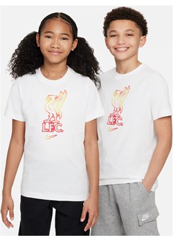 T-shirt piłkarski dla dużych dzieci Nike Liverpool F.C. - Biel ze sklepu Nike poland w kategorii T-shirty chłopięce - zdjęcie 173289349