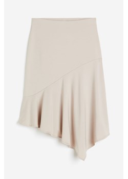 H & M - Asymetryczna spódnica z dżerseju - Brązowy ze sklepu H&M w kategorii Spódnice - zdjęcie 173289538