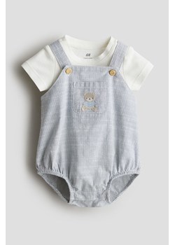 H & M - Bawełniany komplet 2-częściowy - Niebieski ze sklepu H&M w kategorii Odzież dla niemowląt - zdjęcie 173289558