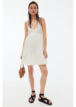 H & M - Sukienka z krepy z odkrytymi plecami - Biały ze sklepu H&M w kategorii Sukienki - zdjęcie 173289585