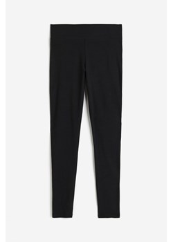 H & M - Legginsy z bawełną - Czarny ze sklepu H&M w kategorii Spodnie damskie - zdjęcie 173289607