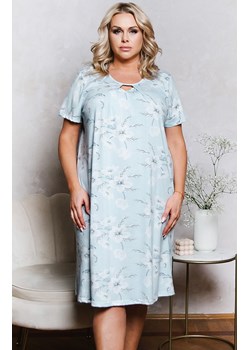 Koszula nocna z krótkim rękawem plus size Wanilia, Kolor niebieski-wzór, Rozmiar L, Italian Fashion ze sklepu Primodo w kategorii Koszule nocne - zdjęcie 173291036