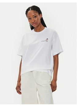 Converse T-Shirt W Beach Scenentee 10026378-A01 Biały Regular Fit ze sklepu MODIVO w kategorii Bluzki damskie - zdjęcie 173292537