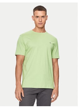 Gant T-Shirt Shield 2003184 Zielony Regular Fit ze sklepu MODIVO w kategorii T-shirty męskie - zdjęcie 173292919
