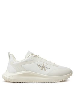 Calvin Klein Jeans Sneakersy Eva Runner Low Lace Ml Mix YM0YM00968 Biały ze sklepu MODIVO w kategorii Buty sportowe męskie - zdjęcie 173292949