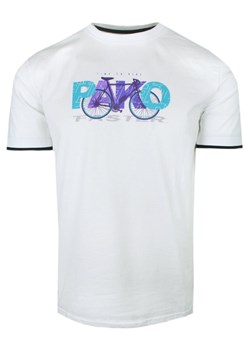T-Shirt Męski - Biały z Motywem Roweru - Pako Jeans TSPJNS16bikeBI ze sklepu JegoSzafa.pl w kategorii T-shirty męskie - zdjęcie 173293127