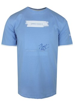 T-Shirt Męski - Niebieski z Nadrukiem - Pako Jeans TSPJNS19summerNB ze sklepu JegoSzafa.pl w kategorii T-shirty męskie - zdjęcie 173293159