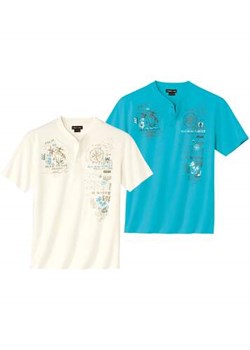 Zestaw 2 koszulek z dekoltem z guzikami Blue Coast ze sklepu Atlas For Men w kategorii T-shirty męskie - zdjęcie 173294928