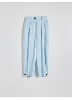 Reserved - Spodnie z lyocellem i lnem - jasnoniebieski ze sklepu Reserved w kategorii Spodnie damskie - zdjęcie 173295057