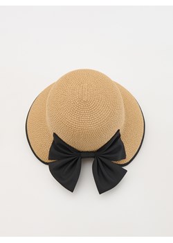 Reserved - Pleciony kapelusz z papierowej słomki - beżowy ze sklepu Reserved w kategorii Kapelusze damskie - zdjęcie 173295399