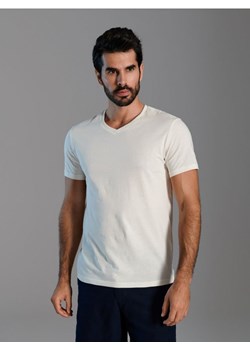Sinsay - Koszulka - kremowy ze sklepu Sinsay w kategorii T-shirty męskie - zdjęcie 173296016