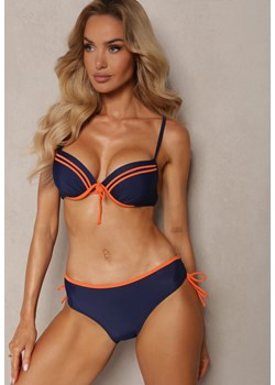 Granatowe Bikini z Kokardką i Usztywnianym Biustonoszem Cleviana ze sklepu Renee odzież w kategorii Stroje kąpielowe - zdjęcie 173296798