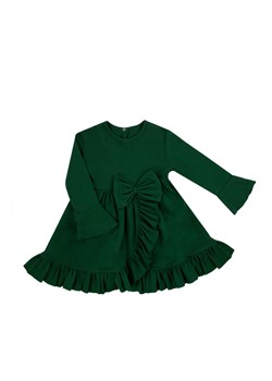 Sukienka dziewczęca z długim rękawem zielona ze sklepu 5.10.15 w kategorii Sukienki dziewczęce - zdjęcie 173296919
