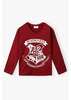 Hogwarts - bluzka z długim rękawem dla dziewczynki - bordowa ze sklepu 5.10.15 w kategorii Bluzki dziewczęce - zdjęcie 173296928