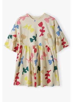 Luźna dzianinowa sukienka w kwiaty - Limited Edition ze sklepu 5.10.15 w kategorii Sukienki dziewczęce - zdjęcie 173296957