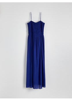 Reserved - Sukienka z wiskozą - niebieski ze sklepu Reserved w kategorii Sukienki - zdjęcie 173297419