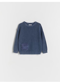 Reserved - Bawełniany sweter - granatowy ze sklepu Reserved w kategorii Bluzy i swetry - zdjęcie 173297555