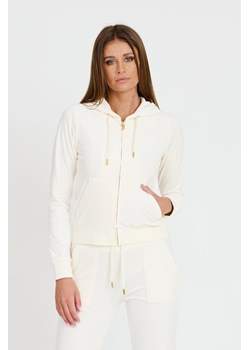 JUICY COUTURE Bluza ecru Gold Robertson Hoodie, Wybierz rozmiar M ze sklepu outfit.pl w kategorii Bluzy damskie - zdjęcie 173297788