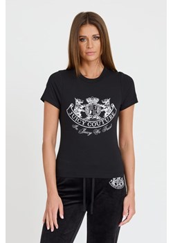JUICY COUTURE Czarny t-shirt Enzo Dog Crest, Wybierz rozmiar M ze sklepu outfit.pl w kategorii Bluzki damskie - zdjęcie 173297868