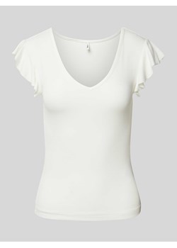 T-shirt z dekoltem w serek model ‘BELIA’ ze sklepu Peek&Cloppenburg  w kategorii Bluzki damskie - zdjęcie 173298547
