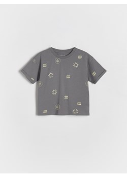 Reserved - T-shirt z nadrukiem - ciemnoszary ze sklepu Reserved w kategorii Koszulki niemowlęce - zdjęcie 173299397