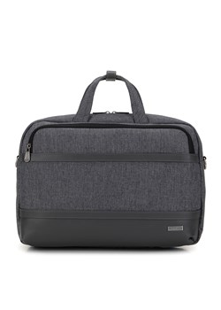 Męska torba na laptopa 15,6” z lamówką z ekoskóry szara ze sklepu WITTCHEN w kategorii Torby na laptopa - zdjęcie 173299758