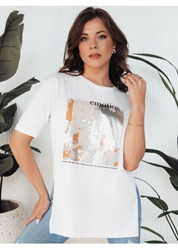 T-shirt damski EMLOT biały Dstreet RY2622 ze sklepu DSTREET.PL w kategorii Bluzki damskie - zdjęcie 173299927