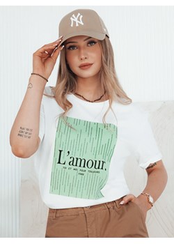 T-shirt damski LAMOUR biały Dstreet RY2586 ze sklepu DSTREET.PL w kategorii Bluzki damskie - zdjęcie 173299938