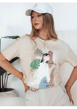 T-shirt damski BRAVIS brzoskwiniowy Dstreet RY2618 ze sklepu DSTREET.PL w kategorii Bluzki damskie - zdjęcie 173300017