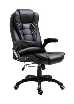 Czarny fotel obrotowy z podłokietnikami - Roniv ze sklepu Edinos.pl w kategorii Krzesła biurowe - zdjęcie 173300267