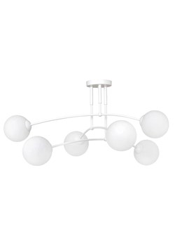 Biała lampa sufitowa z kloszami - 5X D072 N7-G47 ze sklepu Edinos.pl w kategorii Lampy sufitowe - zdjęcie 173300315