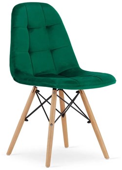 Komplet 4 zielonych krzeseł tapicerowanych - Zipro ze sklepu Edinos.pl w kategorii Krzesła - zdjęcie 173300338
