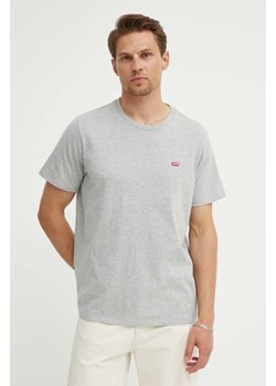 Levi&apos;s t-shirt bawełniany męski kolor szary gładki ze sklepu ANSWEAR.com w kategorii T-shirty męskie - zdjęcie 173301999