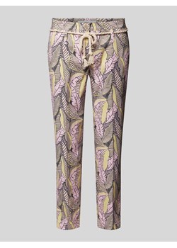 Spodnie o skróconym kroju ze wzorem na całej powierzchni ze sklepu Peek&Cloppenburg  w kategorii Spodnie damskie - zdjęcie 173302059