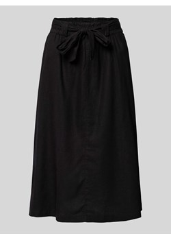 Spódnica lniana z wiązanym paskiem ze sklepu Peek&Cloppenburg  w kategorii Spódnice - zdjęcie 173302098