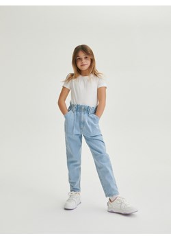 Reserved - Classic denim baggy - niebieski ze sklepu Reserved w kategorii Spodnie dziewczęce - zdjęcie 173303126