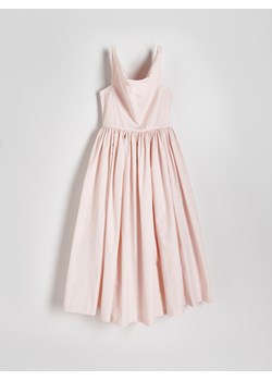 Reserved - Sukienka z ozdobnymi kokardami - pastelowy róż ze sklepu Reserved w kategorii Sukienki - zdjęcie 173303308