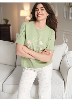 Sinsay - Piżama bawełniana - zielony ze sklepu Sinsay w kategorii Piżamy damskie - zdjęcie 173304407
