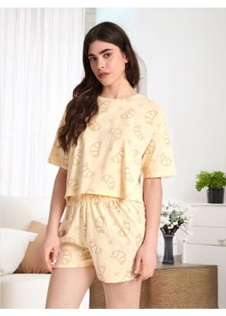 Sinsay - Piżama bawełniana - żółty ze sklepu Sinsay w kategorii Piżamy damskie - zdjęcie 173304439