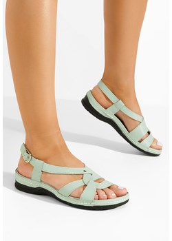 Turkusowe sandały damskie skórzane Zinga ze sklepu Zapatos w kategorii Sandały damskie - zdjęcie 173304528