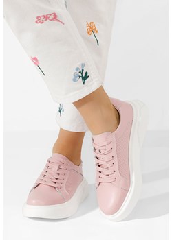 Różowe sneakersy damskie Jenina ze sklepu Zapatos w kategorii Trampki damskie - zdjęcie 173304537