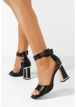 Czarne eleganckie sandały Trisa ze sklepu Zapatos w kategorii Sandały damskie - zdjęcie 173304555