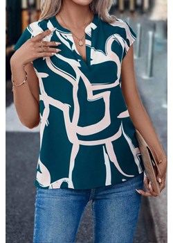 Bluzka GREFILDA PETROL ze sklepu Ivet Shop w kategorii Bluzki damskie - zdjęcie 173304805