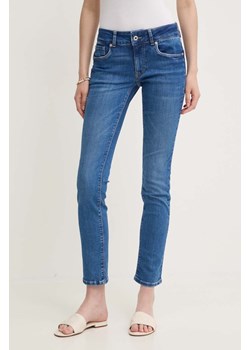 Pepe Jeans jeansy SLIM JEANS LW damskie kolor niebieski PL204737HV8 ze sklepu ANSWEAR.com w kategorii Jeansy damskie - zdjęcie 173305425