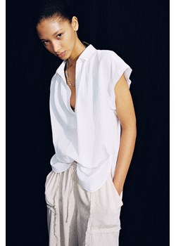 H & M - Bawełniana bluzka - Biały ze sklepu H&M w kategorii Bluzki damskie - zdjęcie 173305586
