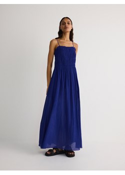 Reserved - Sukienka z wiskozą - niebieski ze sklepu Reserved w kategorii Sukienki - zdjęcie 173306837
