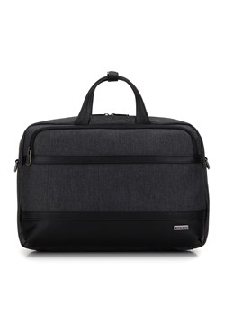 Męska torba na laptopa 15,6” z lamówką z ekoskóry czarna ze sklepu WITTCHEN w kategorii Torby na laptopa - zdjęcie 173307087