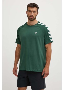 Hummel t-shirt Archive męski kolor zielony z nadrukiem 225258 ze sklepu ANSWEAR.com w kategorii T-shirty męskie - zdjęcie 173310308