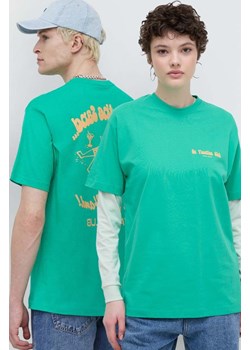 On Vacation t-shirt bawełniany Beach Day kolor zielony z nadrukiem OVC T145 ze sklepu ANSWEAR.com w kategorii T-shirty męskie - zdjęcie 173310446
